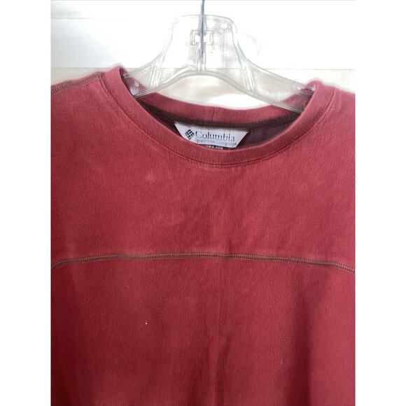 Columbia Men’s Maroon Sweatshirt Pullover Long Sleeve Sz Large - Picture 2 of 5